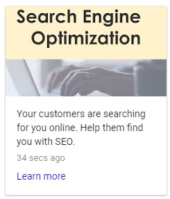 Bay Area SEO services - Google Posts example